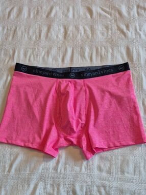 Vineyard Vines men's XL boxer briefs vibrant pink elastic waist NEW